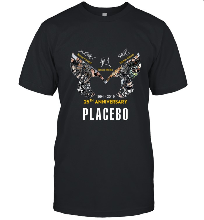 Placebo Band 25th anniversary 19942019 Signatures Shirt Wenigos