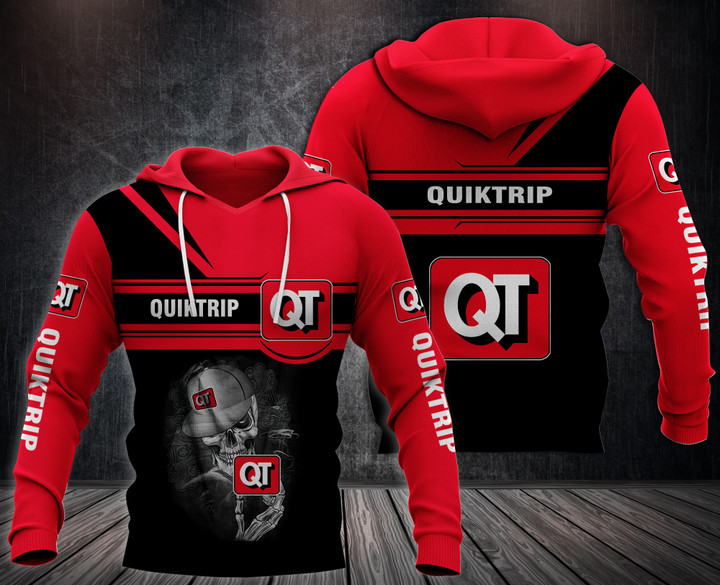 Skull Death Hold Logo Quiktrip All Over Print Hoodie Ponuna