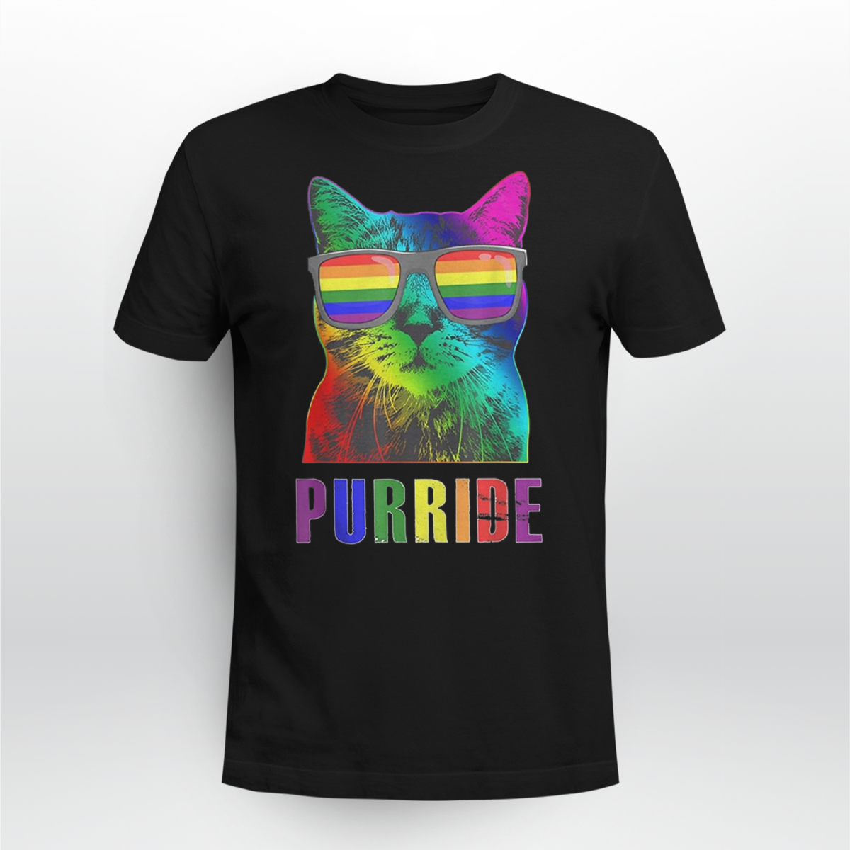 Gay Pride Shirts for Women Men LGBT Cat 