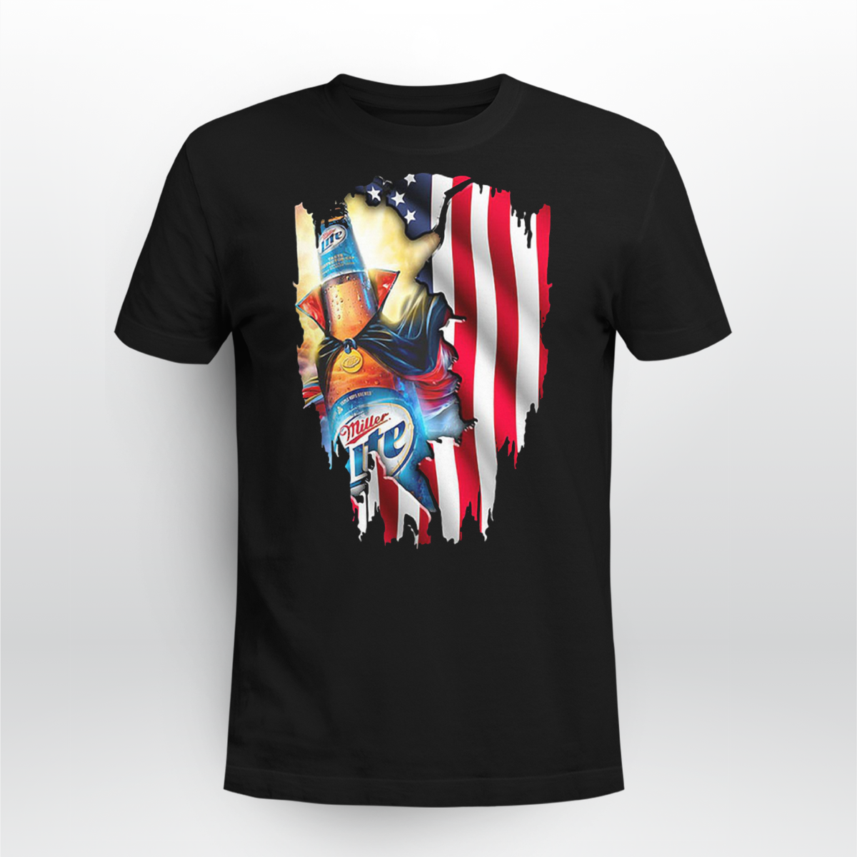 July HeiMiller Lite America Flag shirt 