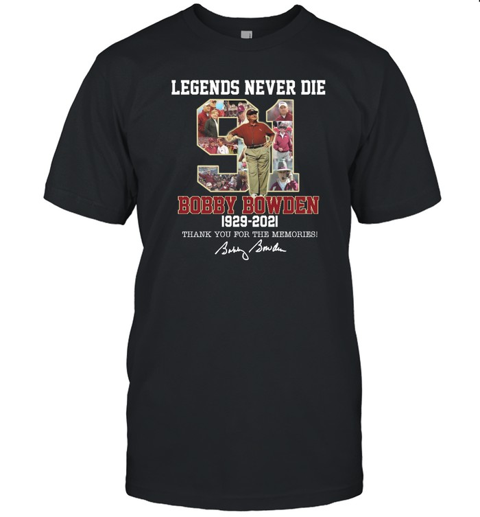 Bobby bowden legend shirt Clearance