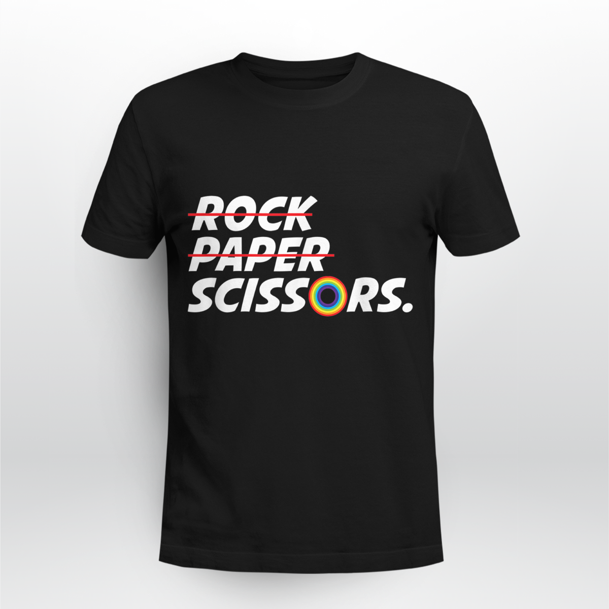 Rock Paper Scissors Lesbian Pride Shirt 