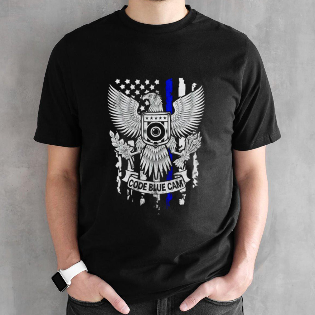 Code blue cam eagle USA flag shirt Tiniven
